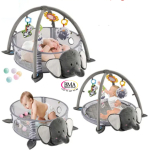 Tapis d’Éveil Activity Gym & Ball 3en1 –  avec Design Éléphant – Image 4