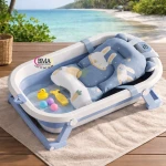 Baignoire bébé pliable avec transat – Image 2