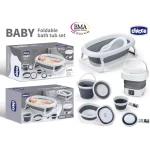 Ensemble baignoire pliable Chicco 6en1 avec mini machine à laver