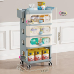 Chariot de rangement roulant à 4 niveaux
