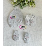 Ensemble bonnet, moufle et chausson en laine – Image 5