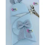 Couverture gigoteuse bébé avec nœud et oreilles – Image 4