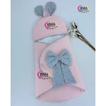 Couverture gigoteuse bébé avec nœud et oreilles – Image 5
