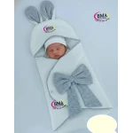 Couverture gigoteuse bébé avec nœud et oreilles – Image 8