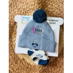Bonnet bébé avec chaussettes assorties – Image 3