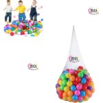 Lot de 50 balles de jeu ou de piscine pour bébé et enfant, balles en plastique souple – Image 3